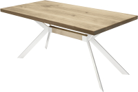 Обеденный стол Buro7 Арно Классика 110x80x76 (дуб беленый/белый) - 