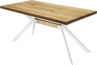 Обеденный стол Buro7 Арно Классика 110x80x76 (дуб натуральный/белый) - 