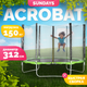 Батут Sundays Acrobat-D312 (с сеткой, зеленый) - 