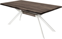 Обеденный стол Buro7 Арно С обзолом 110x80x76 (дуб мореный/белый) - 