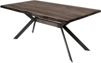 Обеденный стол Buro7 Арно С обзолом 110x80x76 (дуб мореный/черный) - 