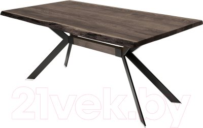 Обеденный стол Buro7 Арно С обзолом 110x80x76 (дуб мореный/черный)