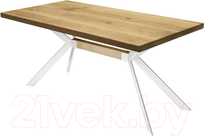 Обеденный стол Buro7 Арно Классика 120x80x76 (дуб натуральный/белый)