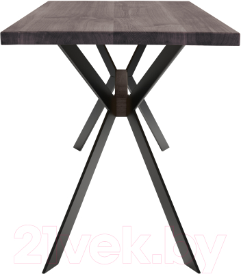 Обеденный стол Buro7 Арно Классика 120x80x76 (дуб мореный/черный)