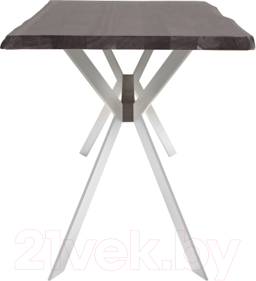 Обеденный стол Buro7 Арно С обзолом 120x80x76 (дуб мореный/белый)