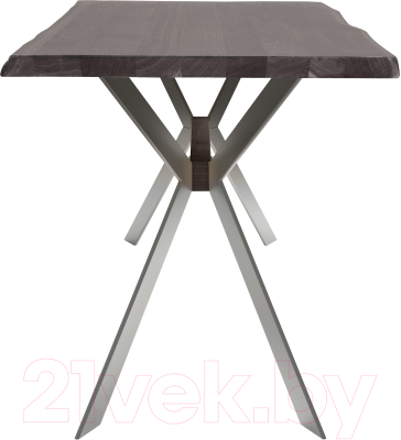 Обеденный стол Buro7 Арно С обзолом 120x80x76 (дуб мореный/серебристый)