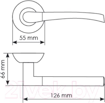 Ручка дверная Morelli Пиза DIY MH-06 BL