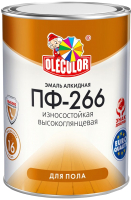 Эмаль Olecolor Для пола ПФ-266 (900г, желто-коричневый) - 