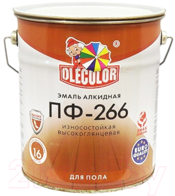 

Эмаль Olecolor, Красно-коричневый, Для пола ПФ-266