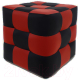 Пуф Brioli Рубик (L22-L19/черный/красный) - 