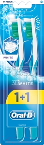 Набор зубных щеток Oral-B 3D White Отбеливание 40 средняя (2шт)