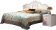 Двуспальная кровать Мебель-КМК 1600 Мелани 2 0434.6-02.1 (дуб молочный) - 