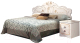 Двуспальная кровать Мебель-КМК 1600 Мелани 2 0434.6-02  (дуб молочный) - 