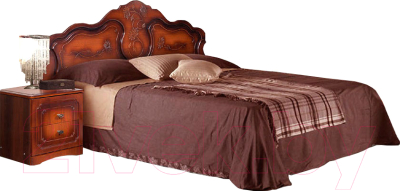 Двуспальная кровать Мебель-КМК 1600 Мелани 2 0434.6-02 (орех донской/орех экко) - тумба в комплект не входит