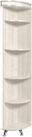 Угловое окончание для шкафа Мебель-КМК Угловая Л 0364.5 левая (бодега/белое серебро) - 