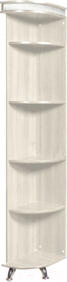 Угловое окончание для шкафа Мебель-КМК Угловая Л 0364.5 левая (бодега/белое серебро)
