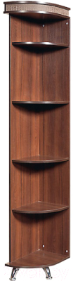 Угловое окончание для шкафа Мебель-КМК Угловая Л 0364.5 левая (орех шоколад/дуб светлый)