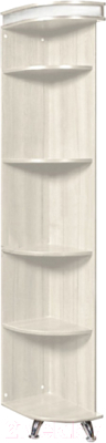 Угловое окончание для шкафа Мебель-КМК Угловая П 0364.6 правая (бодега/белое серебро)
