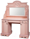 Туалетный столик с зеркалом Мебель-КМК Амелия 0435.16 (дуб молочный) - 