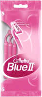 Набор бритвенных станков Gillette Blue II одноразовые (5шт) - 