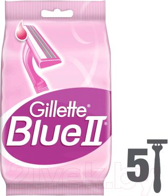 Набор бритвенных станков Gillette Blue II одноразовые (5шт)