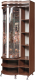 Шкаф с витриной Мебель-КМК Л 0365.3 левый (орех шоколад/дуб светлый) - 