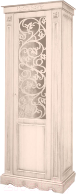 Шкаф с витриной Мебель-КМК 1Д Амелия 0435.11 правый (дуб молочный)