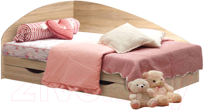 Односпальная кровать Мебель-КМК 800 0302 (дуб сонома)