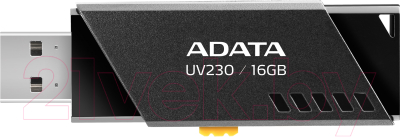 Usb flash накопитель A-data UV230 Black 16GB (AUV230-16G-RBK)