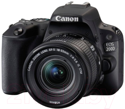 Зеркальный фотоаппарат Canon EOS 200D Kit 18-55mm IS STM / 2250C017AA (черный)
