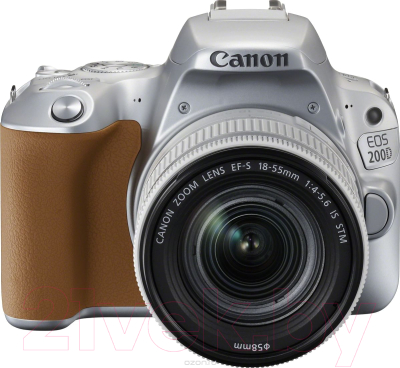 Зеркальный фотоаппарат Canon EOS 200D Kit 18-55mm IS STM / 2256C006AA (серебристый)