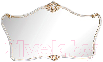Зеркало Мебель-КМК Багира 0465.8 (белый/золото)