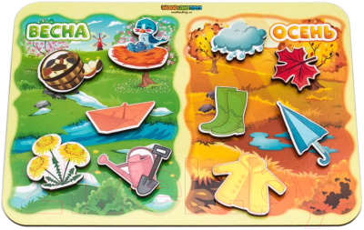 

Развивающая игрушка WoodLand Toys, Сортер. Какая разница Весна-осень / 117202