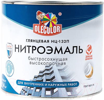 

Эмаль Olecolor, Черный, НЦ-132П