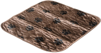 Многоразовая пеленка для животных DELIGHT 5353M-BR (53x53, коричневый) - 
