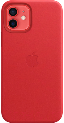 Чехол-накладка Apple Leather Case w/MagSafe для iPhone 12/12Pro (PRODUCT)RED / MHKD3