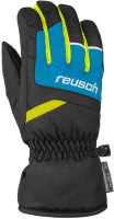 Перчатки лыжные Reusch Bennet R-Tex XT / 6061206 7002 (р-р 4, Black/Brilliant Blue/Safety Yellow) - 