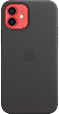 Чехол-накладка Apple Leather Case With MagSafe для iPhone 12/12Pro / MHKG3 (черный)