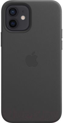 Чехол-накладка Apple Leather Case With MagSafe для iPhone 12/12Pro / MHKG3 (черный)