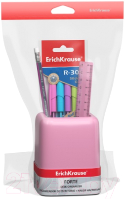 Настольный набор Erich Krause Forte Pastel / 53279 (розовый/серый)