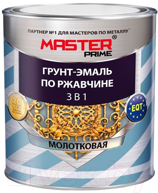 Грунт-эмаль Master Prime Молотковая 3 в 1 (2л, зеленый)