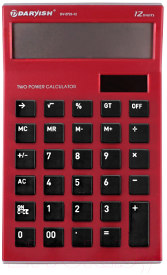 Калькулятор Darvish DV-2725-12R (красный)