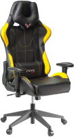 Кресло геймерское Бюрократ Zombie  Viking 5 Aero (искусственная кожа черный/желтый) - 