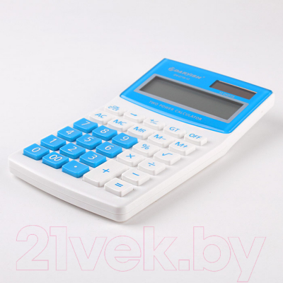 Калькулятор Darvish DV-2716-12B (белый/голубой)