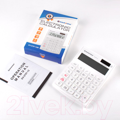 Калькулятор Darvish DV-2707-12W (белый)