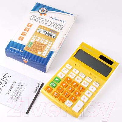 Калькулятор Darvish DV-2666T-12Y (желтый)