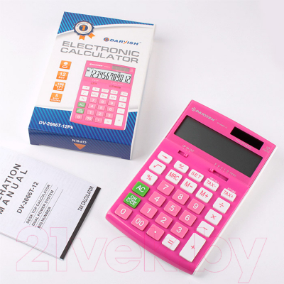 Калькулятор Darvish DV-2666T-12PK (розовый)