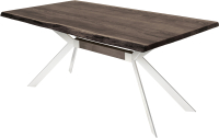 Обеденный стол Buro7 Арно С обзолом 150x80x76 (дуб мореный/белый) - 