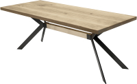 Обеденный стол Buro7 Арно Классика 180x80x76 (дуб беленый/черный) - 