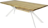 Обеденный стол Buro7 Арно с обзолом 180x80x76 (дуб натуральный/белый) - 